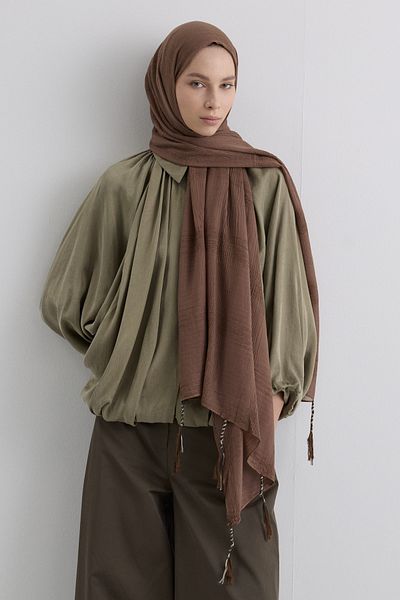 SOFT AKSESUAR Brice Tassled Cotton Shal