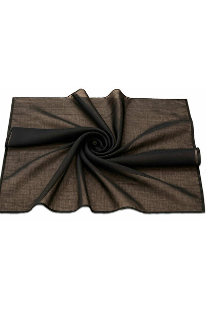 Algelsineve Metrelik Pamuklu İşlenmemiş Siyah Tülbent, 0,9x1m Siyah