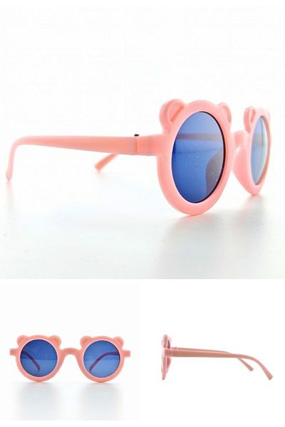 Lexi Bella Cute Kids Sunglasses Pink Teddy Bear Frame Uv 400 Protection Ce Certificated Children Sunglasses