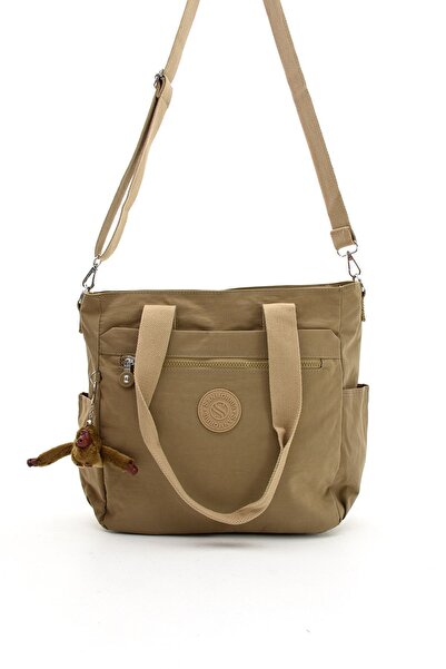 Sanmorris Kadın Büyük Boy Bölmeli Suya Dayanıklı Paraşüt Kumaş Çapraz Ve Omuz...