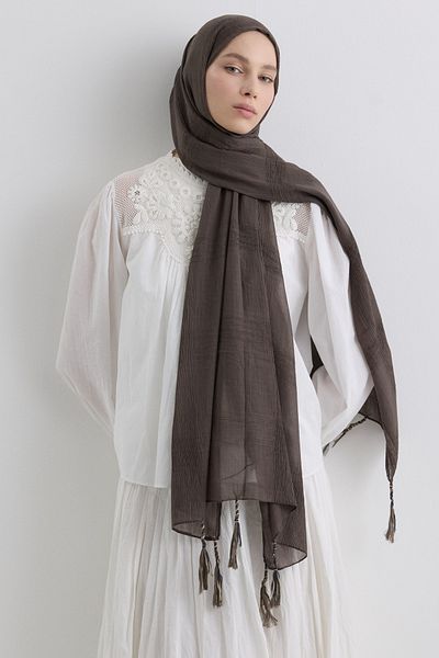 SOFT AKSESUAR Brice Tassled Cotton Shal