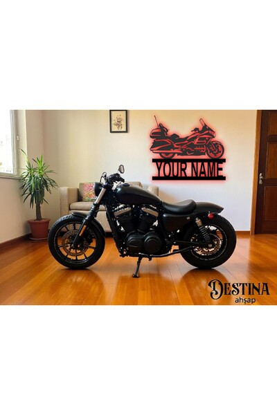 Motosiklet Temalı Led Tablo- Model1 -65m*52cm