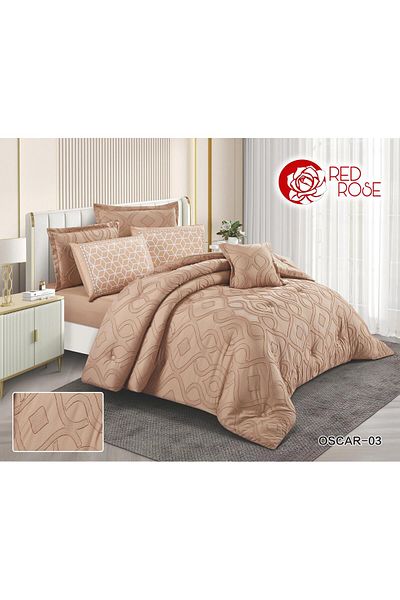 Red Rose Luxury royal double bedspread, 7-piece set, size 240 x 260 cm