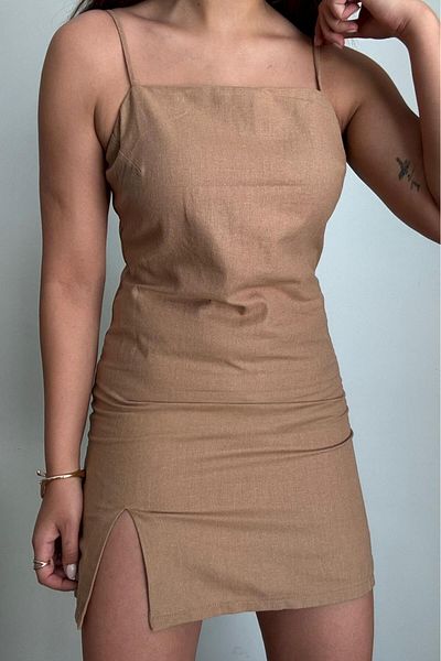 Güneş Sora Slim Strap Mini Dress