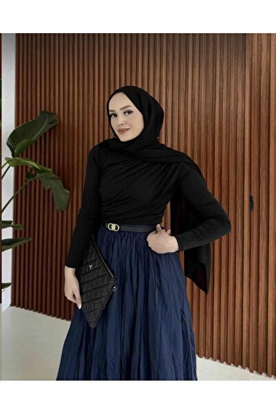 Mynoa Жіноча зморшкувата довга розкльошена спідниця хіджабу