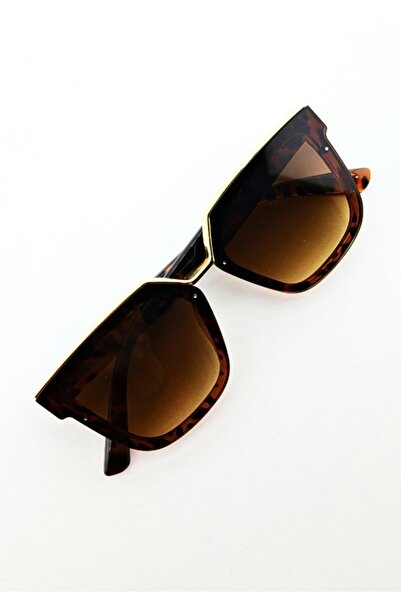 Lexi Bella Summer Tint Leopard Pattern Frame Metal Gold Detail K.Color Women's Sunglasses Uv 400 Protection Glasses