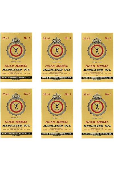 Gold Medal زيت مسكن للألم طبي 25 مل (عبوة من 6 قطع)