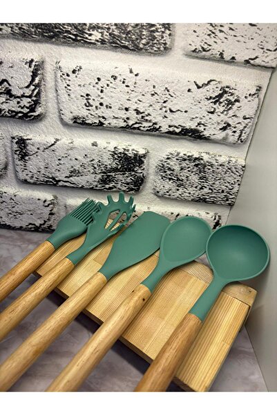 LYRA HOME BAMBU SAPLI 5 PARÇA SİLİKON KAŞIK SETİ