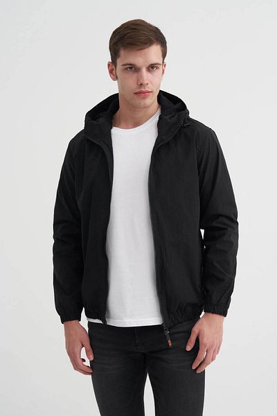 Cazador Crinkle Black Men's Coat 10200