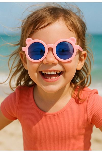 Lexi Bella Cute Kids Sunglasses Pink Teddy Bear Frame Uv 400 Protection Ce Certificated Children Sunglasses