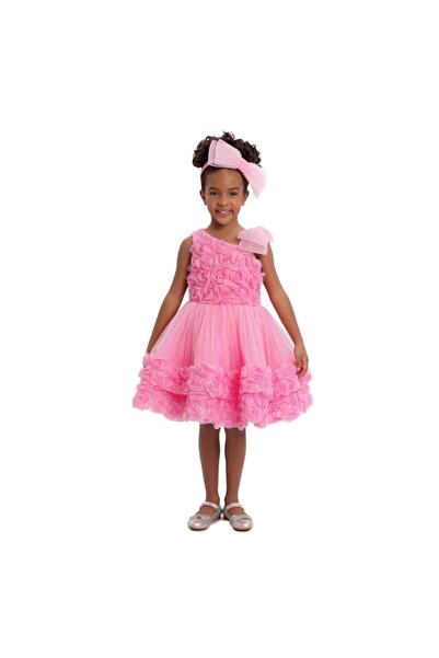 Pamina Elegant Pink Dress With Flowers Kids