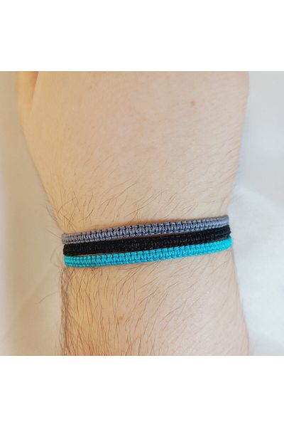 Crystal Atelier Unisex 3-Piece Macrame Braided Elevator Bracelet-Gift Bracelet-Macrame Bracelet-Braided Bracelet