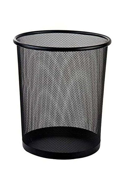 Deli Metal Mesh Waste Bin Black