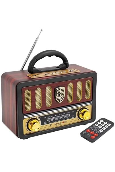 Denx Vintage Wooden Radio and Speaker DX2441