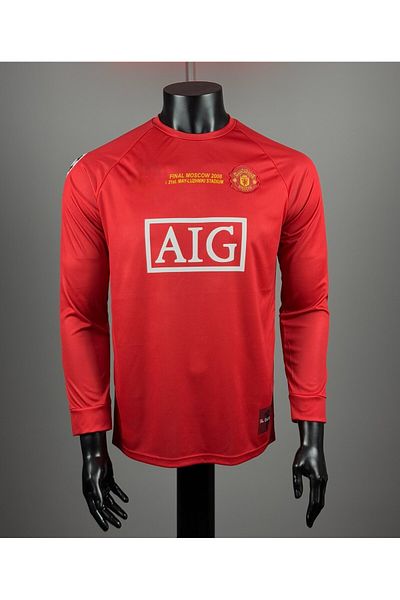 BARBITOS M.United 2008 Moscaw Final Cristiano Ronaldo Long Sleeve Red Jersey-Im02