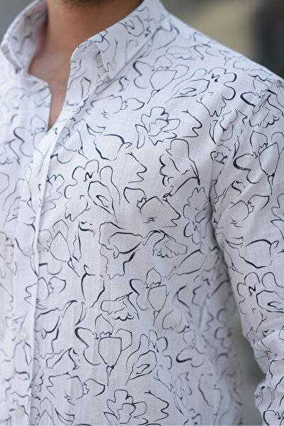 VELNO Vel25500 White Patterned Shirt