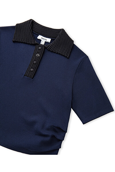 İpekyol Kontrast yaka triko