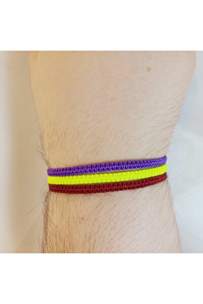 Crystal Atelier Unisex Set of 3 Elevator Knitted Macrame Bracelets – Handmade...