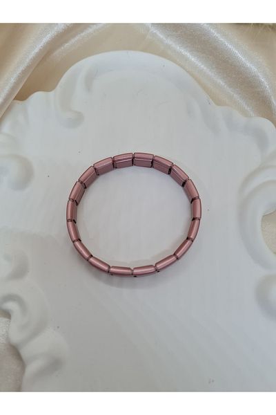 ZEYM COLLECTION Women's Pink Steel Italian Flexible Bracelet – Water Resistant, Rust Free, Modern Design