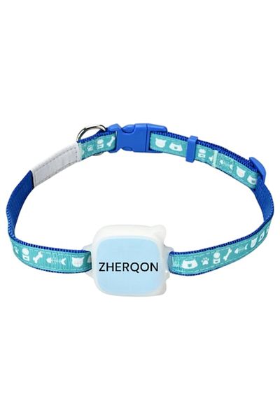 Zherqon Zgardă GPS pentru câini, monitor de activitate, localizator în timp real, impermeabil, IP67, dispozitiv anti-pierdere, monitorizare globală