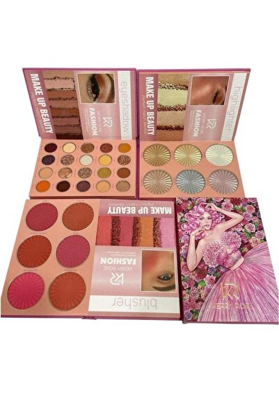 Kerry Rose لوحة كيري روز الاحترافية - تدرجات ناعمة لظلال العيون وأحمر الخدود والهايلايتر