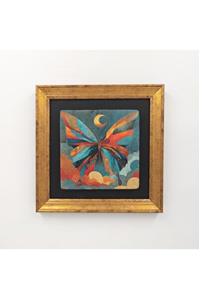 Ahsen resim çerçeve Tablou imprimat cu tematică fluturi pe piatră naturală în...