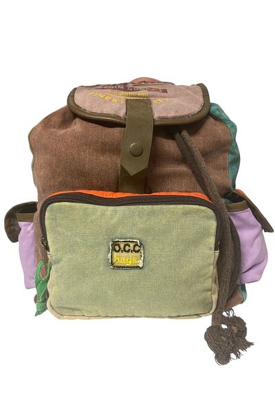 Old Cotton Quality Single Eyed Vintage Casual Design Unisex Backpack Daily School Trip Camping Trekking Bag 29Cmx36Cm