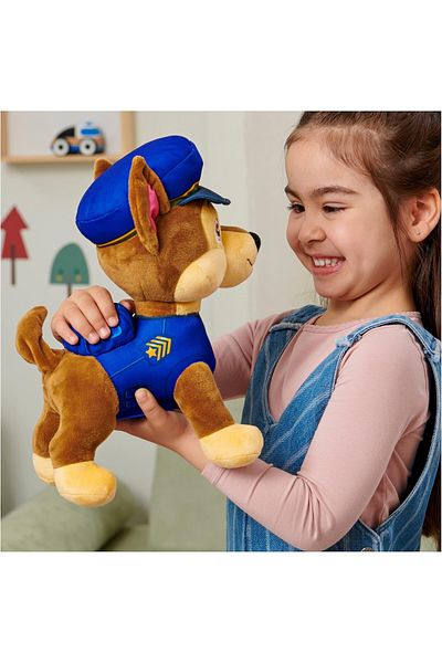 TOYFEST Paw Patrol Chase Plush Toy with Sound and Wagging Tail – 30 cm |   20+ Sound Effects, Lights and Effects