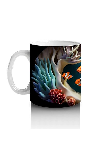 Luluyen Cheerful Clown Fish at Ocean Depth – Printed Mug