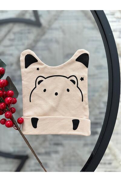 VANİLLİA قبعة أطفال لطيفة على شكل دب محشو للجنسين