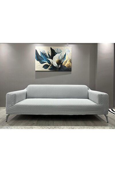 Dilan Home Tuğla Desen Koltuk Örtüsü Tüm Giydirme 3 3 1 1 | Lastikli Kaymaz Tam Kapama Takım Koltuk Kılıfı