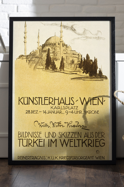 Duvarda Αφίσα Künstlerhaus με μαύρο ξύλινο πλαίσιο, διακοσμητικός πίνακας τοί...