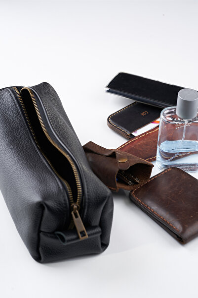 CGN Leather Dopp Kit Çanta Hakiki Deri