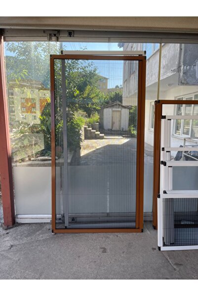 PLİSE SİNEKLİK Pınar Plise Katlanır Kapı Tipi Plise Sineklik - Kahverengi Alü...