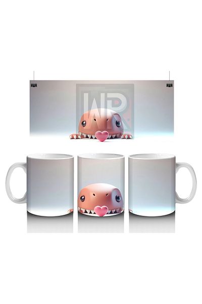 Luluyen Sweet Piggy Wearing Glasses with Heart – Printed Coffee Mug