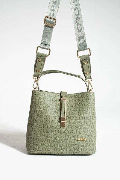 Just Polo Women's Medium Size Waterproof Faux Leather Printed Hand and Shoulder Bag Shopper 342055Pc