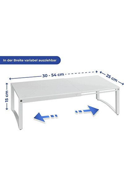 GBMOTION Metalni stalak za monitor podesive širine – organizator za radni sto...