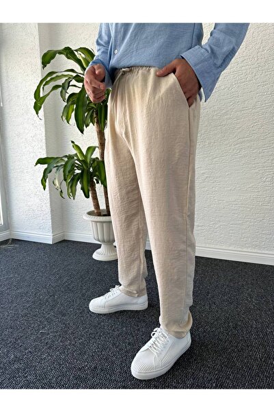 tetramoda Crinkle Linen Blend Comfortable Fit Pants