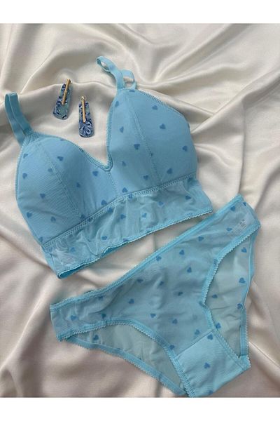 İNKO İÇ GİYİM Set de chiloți din tifon cu model de inimă