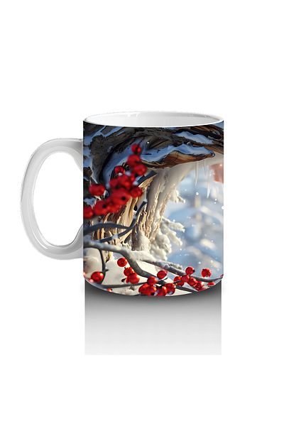 Luluyen Cardinal Birds in Winter Landscape – Printed Coffee Mug