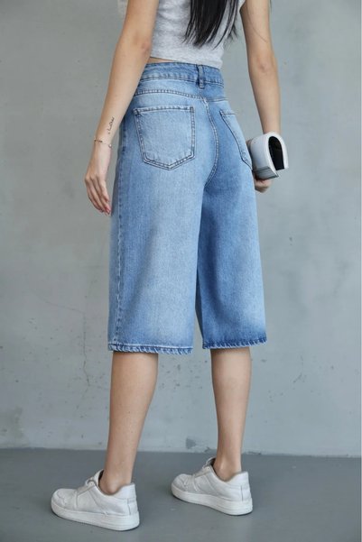 komera Pantaloni scurți BAGGY ICE WASH JEAN BERMUDA