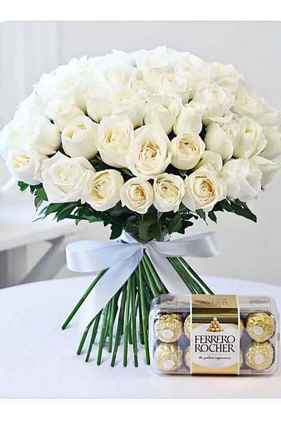 Generic Bundle of Pure White Love Roses