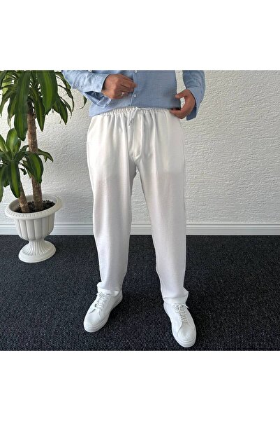 tetramoda Krinkıl Keten Karışımlı Rahat Kalıp Pantolon