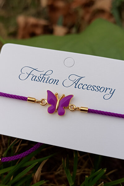 BIJUTERI Purple Butterfly Adjustable Bracelet