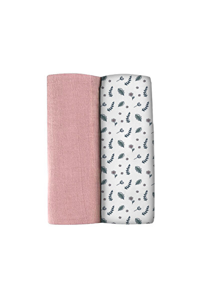 Beaba Set 2 Museline bumbac 120x120 cm Bridal Pink/Flowery Countryside