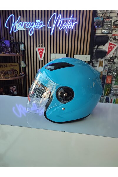 karagöz motor Motorsiklet çenesiz kask M