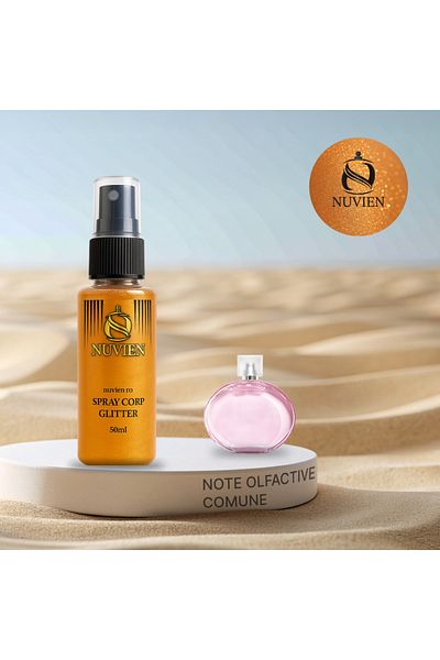 Nuvien Spray de corp cu sclipici, 101, inspirat din Chance Eau Tendre