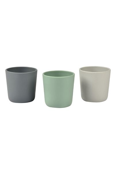 Beaba Set 3 pahare silicon Sage Green