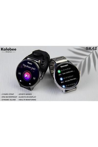 NOMTEKNO Kalobee SK42 Amoled Ekran 3kordonlu Bay Akıllı Saati Ince Kasa