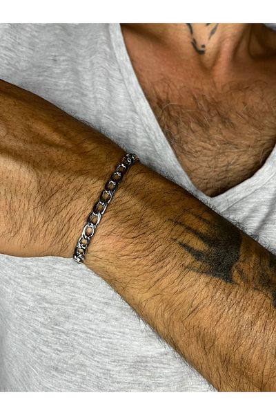 Mos Tespih Men's Large Twist Steel Bracelet